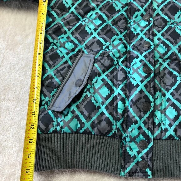 NWOT Fox Riders Teal, Grey, Black Winter Coat With Faux Fur Removable Collar - Picture 14 of 16